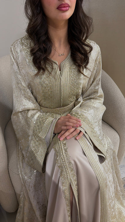Two-Piece Lebsa in Silk Brocade Fabric