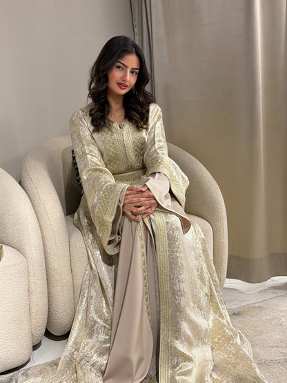 Two-Piece Lebsa in Silk Brocade Fabric