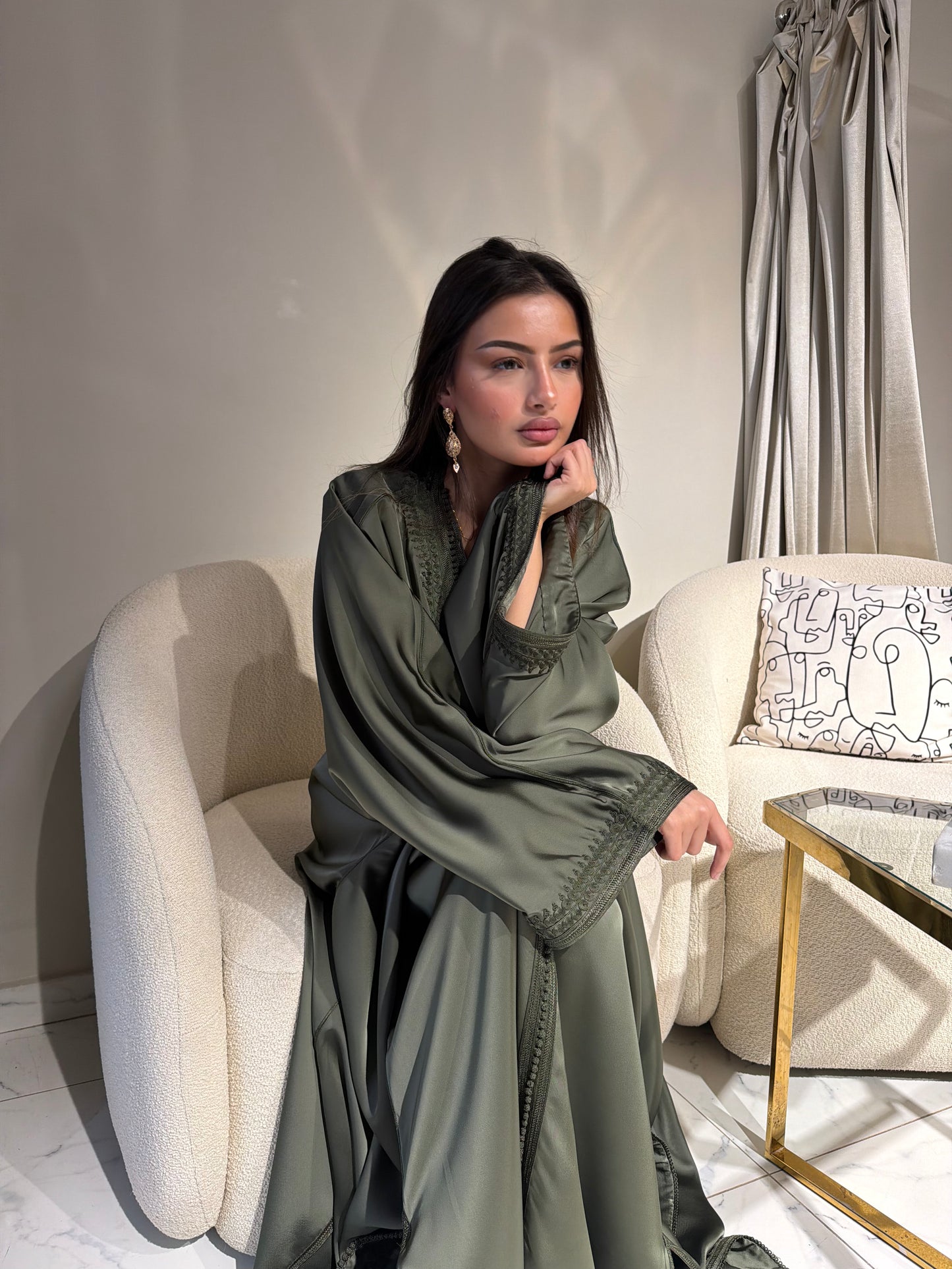 Two-Piece Silk Drap Kimono
