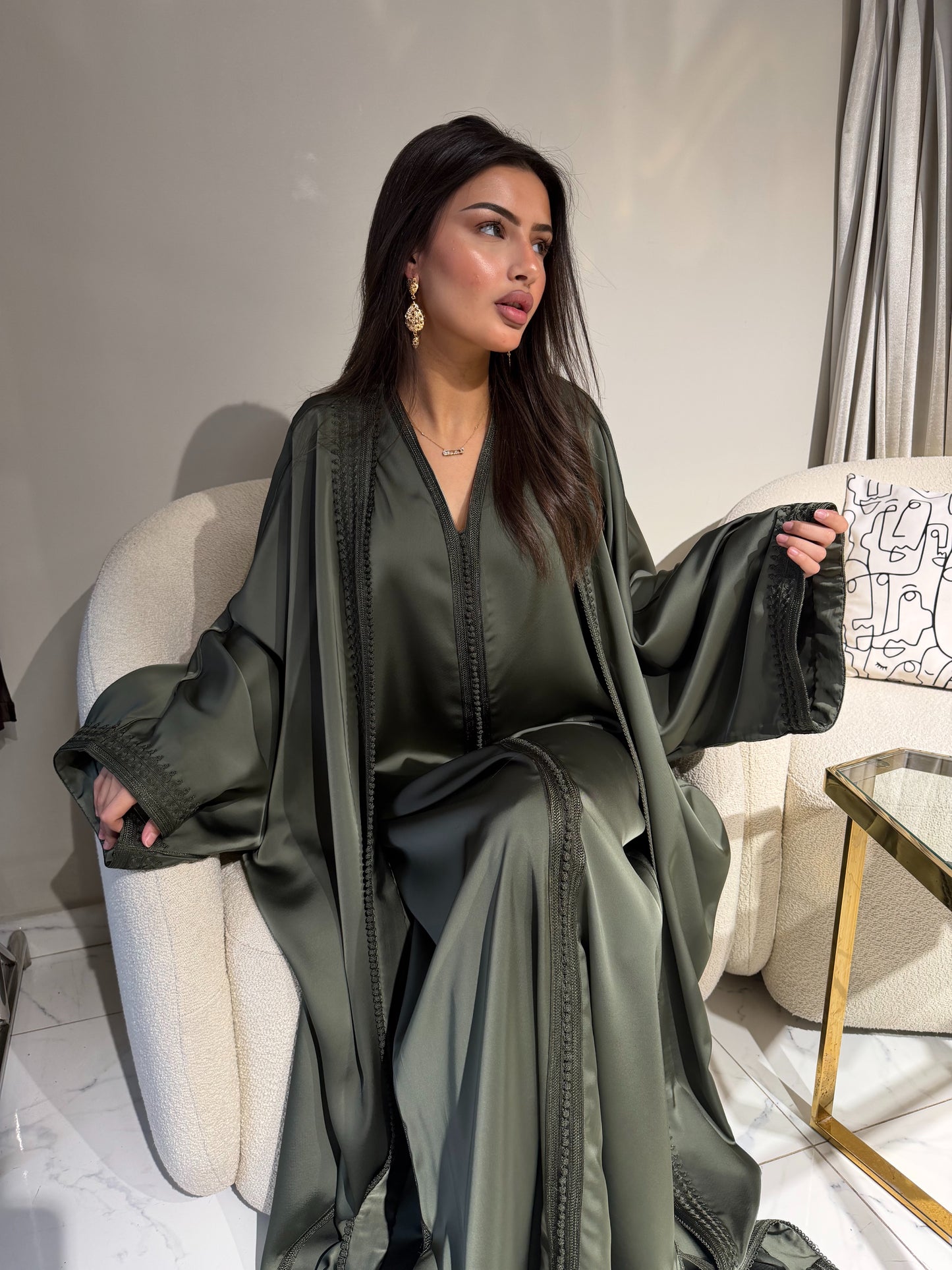 Two-Piece Silk Drap Kimono