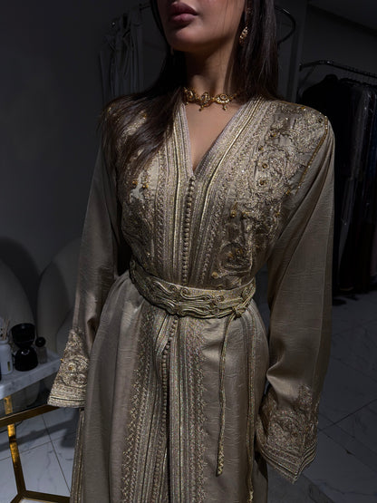Two-Piece Lebsa in Silk Brocade Fabric