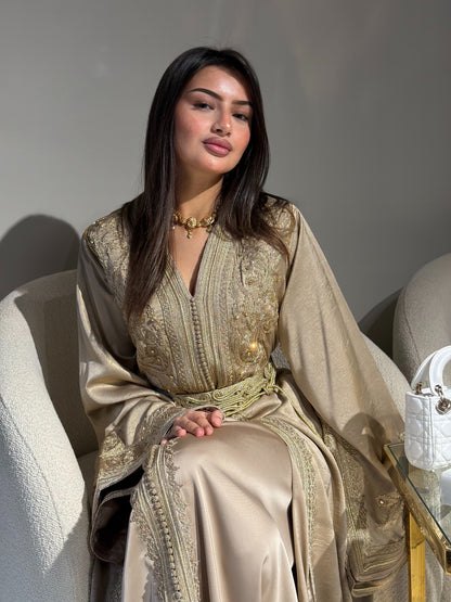 Two-Piece Lebsa in Silk Brocade Fabric